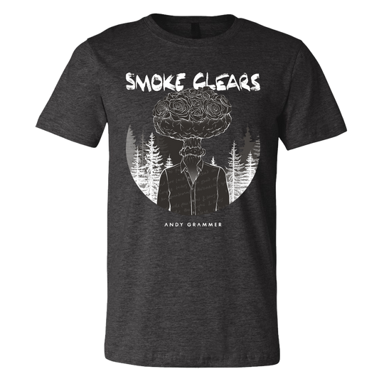 Smoke clears flower explosion dark grey tee Andy Grammer