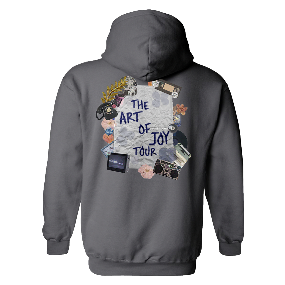 The art of joy collage grey sweatshirt back Andy Grammer 