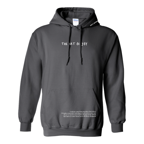 The art of joy collage grey sweatshirt front Andy Grammer