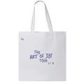 The art of joy pt 2 white canvas tote front Andy Grammer